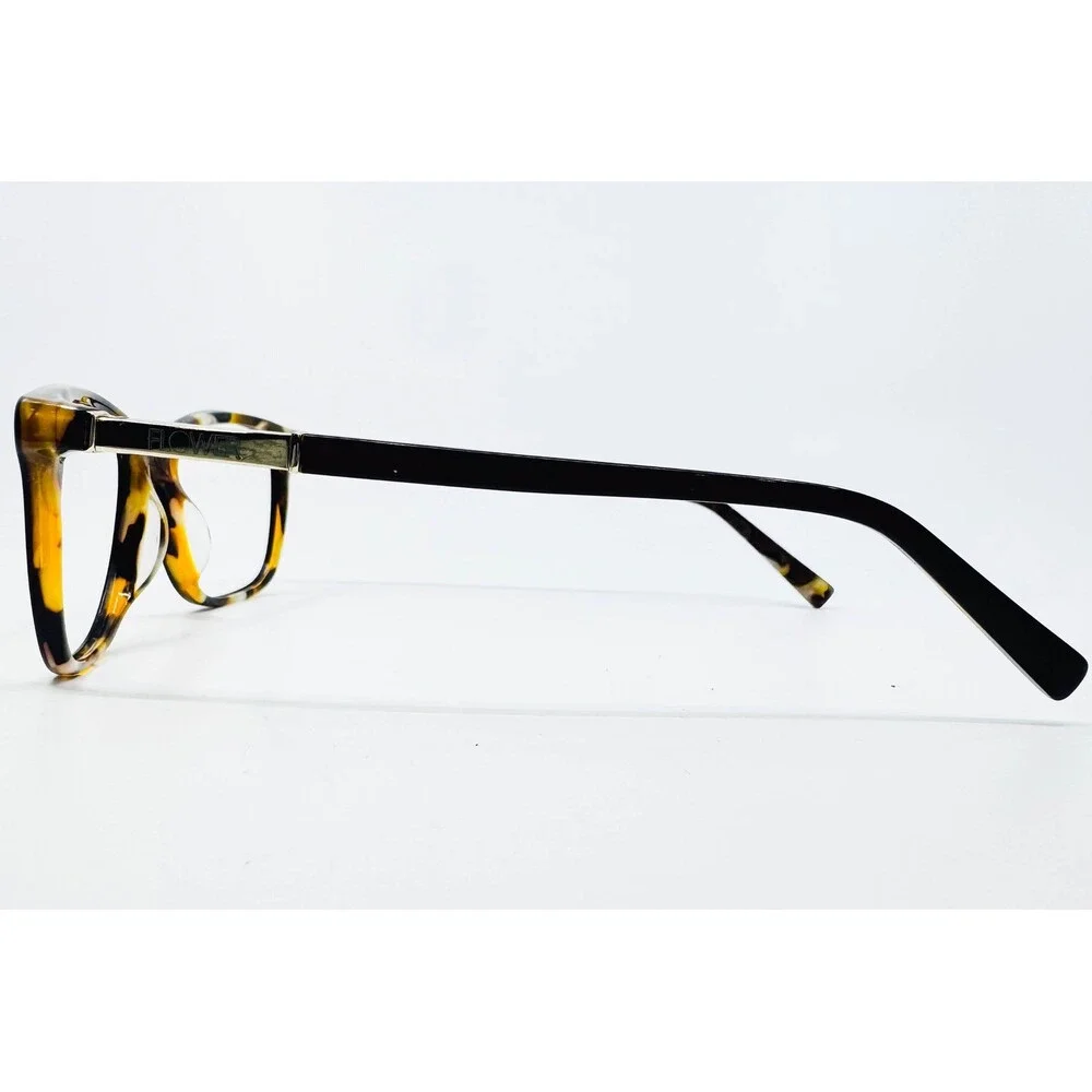 Flower Eyeglasses Womens Black Tortoise 6015 210 Square Frame 53-18-140